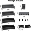 Magnetic Spice Rack for Refrigerator,7 Pack Magnetic Shelf,Fridge Magnet Organizer with Paper Towel Holder,Utensils Racks,Hook Rack,Fridge Organizers and Storage Black(7 Pack)