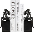 Black Book Ends Decorative, Girl Thinker Design, Modern Bookends for Shelves, Non-Skid Heavy Duty Resin Book Stopper for Books,Bookends with Base, Resin, 1Pair/2Piece