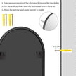 24x36 inch Arch Wall Mirror, Black Arched Bathroom Vanity Mirrors for Over Sink, Metal Frame Room Wall Decor Haning or Leaning for Entryway, Bedroom, Living Room