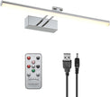 Battery Picture Light, 16 inch Wireless Picture Light for Painting with Remote,Full Metal Rechargeable Art Light,Wall Sconce Display Lighting for Portrait, Photo Frame,Gallery, (Chrome)