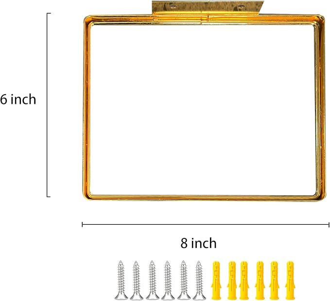 Cityelf Floating Shelves Wall Mounted Wall Decor Iron Glass Hanging Shelf Home Decor Set of 3 Display Ledge Shelves for Living Room Bedroom Office-Gold