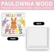 Easter Sign Cute Easter Peeps Decor Decorations Spring Bunny Table Decorations Decor Indoor for Home Office Desk Table Shelf Tiered Tray Hello My Peeps Wooden Sign 5 X 5 Inch