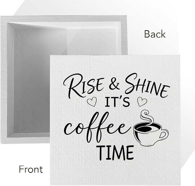 Farmhouse Coffee Bar Sign 5x5 Inch - 