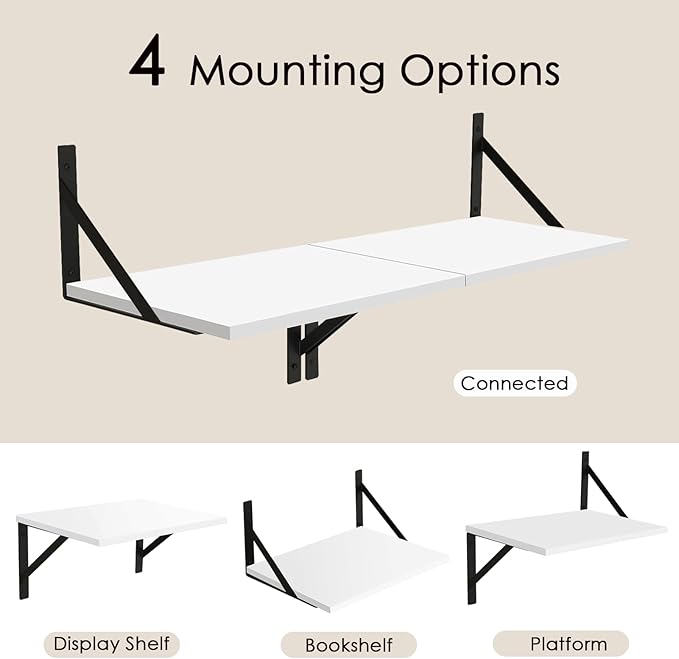 DINZI LVJ Deep Floating Shelves, 16 W x 12