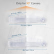 Sotfamily Plastic Shower Caddy Corner (for 90° Only), 4 Pack Adhesive Corner Shower Shelves for Bathroom Organizers and Storage, Crystal