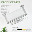 Alise Glass Shelves for Bathroom Wall, Tempered Glass Bathroom Shelf Wall Mounted, Modern Space Saving Floating Shelves 12 inch, Brushed Nickel