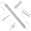 LABOREDUCER Under Cabinet Lighting Plug in Cold White 6000K, 6 Pack 11inch LED Under Cabinet Lights Wired Hardwired Linkable Dimmable with Power Adapter, 24V Under Counter Lights for Kitchen Shelf