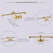 Wireless Picture Lights for Wall Battery Operated Brass Art Light for Paintings with Remote 3CCT Dimmable Potrait Lighting Rotatable Display Lighting 16