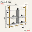 Bestier Kitchen Shelves Wall Mounted Floating Pipe Shelving 3 Tier 41.5