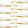 Blulu 8 Packs 14 Inch Acrylic Floating Shelf Wall Mounted Invisible Acrylic Shelf Ledge Floating Bookshelf for Living Room Office Bedroom Bathroom Kitchen Decoration Space Save (Golden)