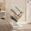 Furinno Tree Book Shelf, 5-Tier Bookshelf, Tree Bookcase for Room Decor, 8.4 x 15.7 x 30.3, for Living Room, Bedroom, Home Office, White