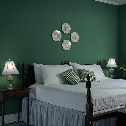 HeloHo 118"X15.7" Solid Green Wallpaper Matte Textured Peel and Stick Wallpaper Self Adhesive Removable Wall Paper Waterproof Contact Paper for Living Room Bedroom Decor