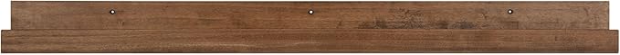 Kate and Laurel Levie Modern Floating Wall Shelf Picture Frame Holder Ledge, Rustic Natural Wood