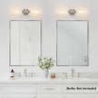 Wall Sconces Set of Two, Hardwired Brushed Nickel Bathroom Sconces Wall Lighting with Clear Glass, Modern Sconces Wall Decor Set of 2 Bathroom Light Fixtures for Mirror Hallway (Bulbs Not Included)