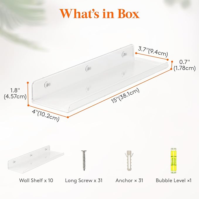 Lifewit Floating Shelves for Bathroom, 14