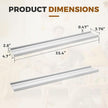 Muzilife 35.4 Inch Large Floating Shelves - Set of 2 Rustic Wood Floating Shelves - Wall Mounted Long Picture Ledge for Bathroom, Bedroom, Living Room, White, U Shape