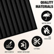 Qidejoy 33 Pcs 3D PVC Slat Wall Panels 12X12in Fluted Textured Paneling Modern Decorative Tiles Cuttable Paintable DIY Wall Art for Interior Decor, Bedroom, Ceiling, TV Background, Bathroom (Black)