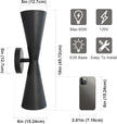 Modern Black Wall Sconces Set of 2, Up and Down Indoor Wall Sconces, Mid Century Indoor Wall Light Fixture, Hardwired Wall Mounted Lamp for Living Room, Bathroom, Bedroom, Hallway, 18 Inch
