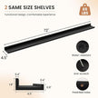 Dreamland Picture Ledge Shelf for Wall, Floating Shelves Set of 2,72 inch Long Floating Shelves with Lip for Living Room,Bedroom,Bathroom,Kitchen,Black