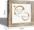 Funny Cafe Wooden Sign, How Do You Like Your Coffee With You, Coffee Stains Decorative Sign, Farmhouse Cafe Decorative Signs for Home Kitchen Table Top Shelf 5.9X5.9 Inches