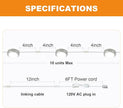 LUMILAND Wired LED Puck Lights 120V (2.7Wx3) Plug-in Lighting Warm White, LED Cabinet Light for Kitchen Can Be Surface Mount or Recess Mount, Satin Nickle