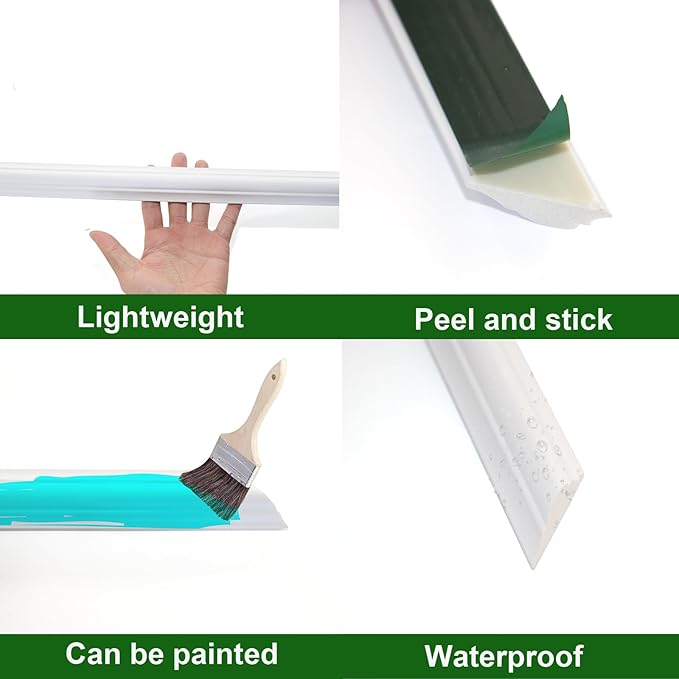 Yuzzy 2 Set Peel and Stick Wall Molding Trim Kit, 16