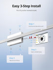 Combuh 48Inch Bathroom Vanity Light Fixtures Extra Long Lighting Bar Above Mirror, Modern Bright 23W 2300LM Wider Coverage Slim Sleek IP44 Rustproof LED Chrome Bath Wall Sconce for Makeup Cool White
