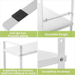 Expandable Cabinet Shelf Organizer Rack, Stackable Kitchen Counter Storage Shelves Stand, Adjustable Height Pantry Shelf Spice Rack (White, 2 Pack)