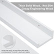 MBYD White Floating Shelves 36 Inches Long, Picture Ledge Wall Shelf for Frames Photo Albums, Wall Mounted Photo Shelves with Ledge Set of 3 Same Dimension for Bedroom Bathroom Living Room Kitchen