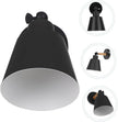Nordic Modern Wall Light with Wood Accent Simple Stylish Hanging Wall Lamp for Bedroom Corridor and Bedside Metal Frame Elegant Minimalist Black Finish Bulb Not Included