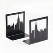 Geomod Decorative New York City NYC Skyline Metal Bookends (Black, 1 Pair) Book Ends for Tables, Desks, Shelves | Bookends to Hold Tall, Hardback Books…