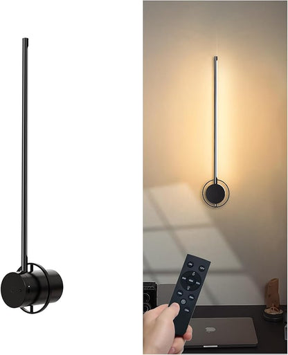 Picture Light, Wireless Wall Light, 23.6" Rechargeable Art Display Light, 3 Color Temperature Dimmable with Timer for Gallery Art Frame Lighting - Black
