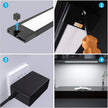 WOBANE Under Cabinet Lighting,Dimmable Counter Lights for Kitchen with 5 Color,Wireless Hand Wave Activated,Plug in LED Light Bar for Kitchen,Shelf,Pantry,Workbench,16.5 inch,800LM,Black