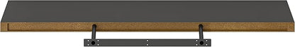 Ballucci Floating Shelf, 48" Wood Wall Shelf with Invisible Brackets for Bathroom, Living Room, Bedroom, Kitchen, Nursery, 8" Deep, Black