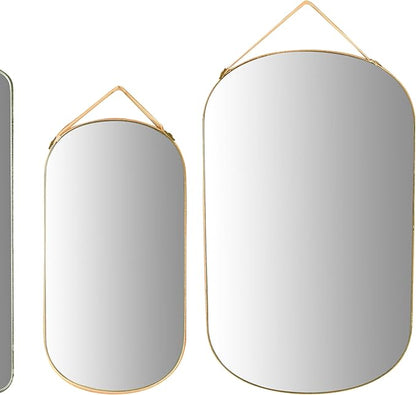 Creative Co-Op Various Velvet Edged Wall Mirrors, Multicolor, Set of 6