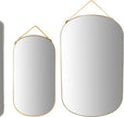 Creative Co-Op Various Velvet Edged Wall Mirrors, Multicolor, Set of 6