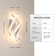 DELIPOP Modern LED Wall Sconce, 3000K Spiral Indoor Wall Light, 21W Acrylic LED Wall Lamp for Hallway Bathroom Bedroom Living Room