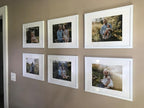 upsimples 11x14 Picture Frame Set of 5, Display Pictures 8x10 with Mat or 11x14 Without Mat, Wall Gallery Photo Frames, White