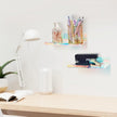 NiHome 2-Pack Medium Iridescent Acrylic Floating Shelves with Edge, 7.9