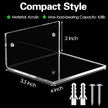 Juexica Small Acrylic Floating Shelves for Wall Adhesive Wall Mounted Shelves for Bathroom, Bedroom, Living Room, Office
