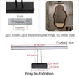 FUNCHDAY Dimmable Picture Light with Remote, 2 Colors Wireless Art Lights for Wall, 5000mAh Rechargeable Battery Gallery Pictures Lights, 16in Metal Display Light for Photo,Frame (Black)