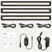 inShareplus 3 Pack 13 inch LED Under Cabinet Lighting, Dimmable, Natural White 4500K, CRI90+, 450Lumens, DC 12V Ultra Thin Under Counter Kitchen Lighting for Kitchen, Shelf, Cupboard, Black
