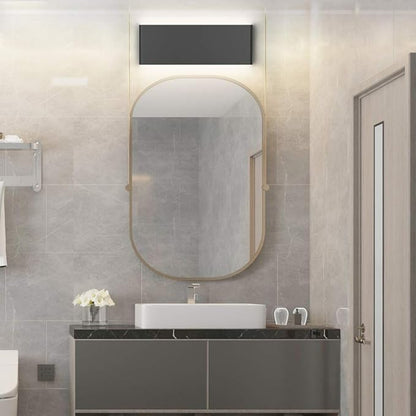Aipsun 15.8in Modern Black Vanity Light Up and Down LED Vanity Light for Bathroom Wall Lighting Fixtures Neutral White 4000K