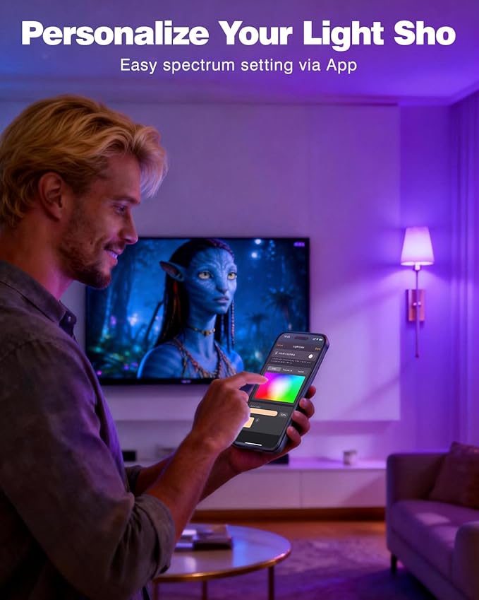 Battery Operated Wall Sconce Set of Two - Wireless Smart Wall Lamp, Matter Over Thread Protocol Enabled, Works with Apple/Alexa/Samsung/Google, 66 Hours Long Runtime