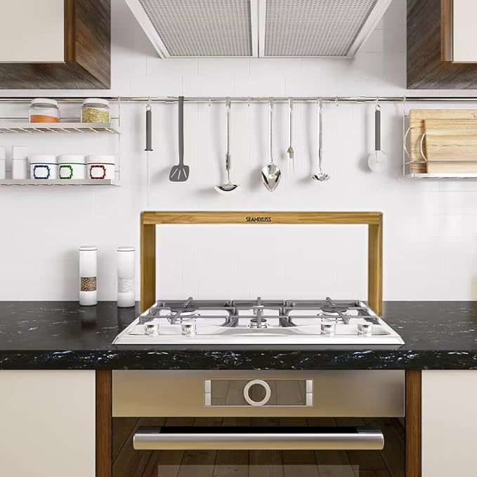 Bamboo Over the Stove Spice Shelf for Kitchen Storage, 31.5