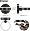 LED Wall Sconces Set of Two with ON/Off Switch, Matte Black Rotatable Hardwired Wall Light Fixtures, Built in USB Charging Port, Modern Wall Decor for Bed Lighting.