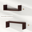 SRIWATANA Floating Shelves for Wall, Wall Shelves for Bathroom, Bedroom, Living Room, Kitchen, Office, Wood Shelves for Home Decor Set of 5 (Dark Walnut)