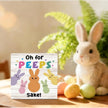 Easter Sign Cute Easter Peeps Bunny Decor Spring Bunny Table Decorations Decor Indoor for Office Desk Table Shelf Tiered Tray Oh Peeps Sake Wooden Sign 5 X 5 Inch
