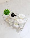 YQh 2-Tier Bathroom Storage Organizer Rack, Stainless Steel Shower Caddy, Counter and Vanity Shelf