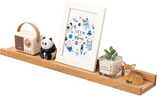 Oak Floating Shelves 24 Inch Wall Shelves for Decor and Storage, 4 Inch Deep Natural Solid Wood Shelf, Picture Ledge Shelf for Bedroom Bathroom Living Room KitchenLaundry Room